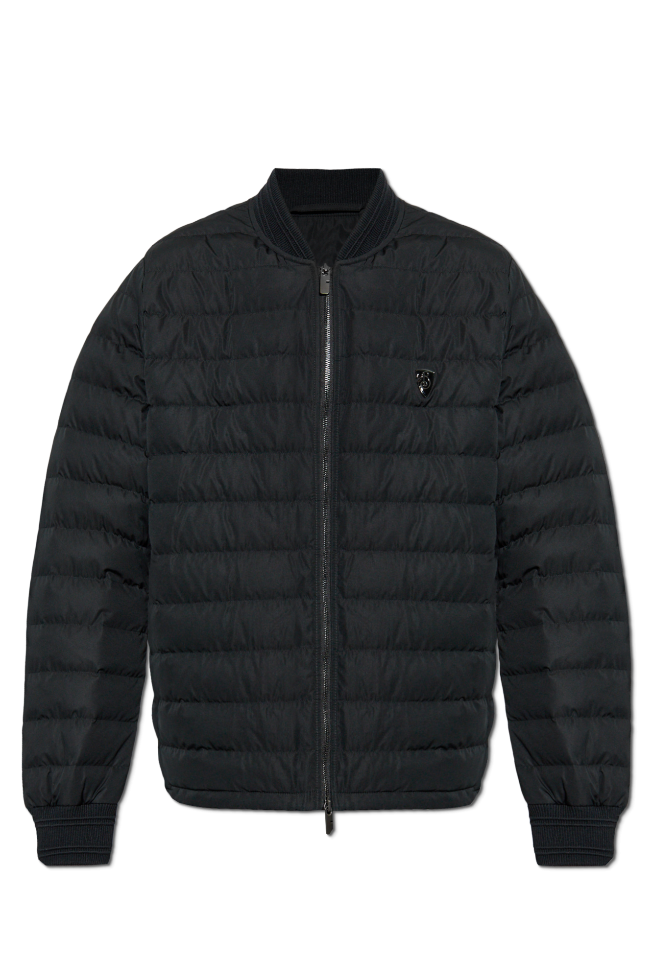 BURBERRY フード付きジャケット ブラック/ストライプ 21D68770-6319-4D4D-8899-